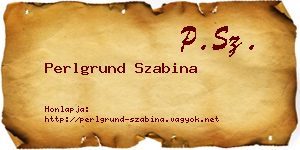 Perlgrund Szabina névjegykártya
